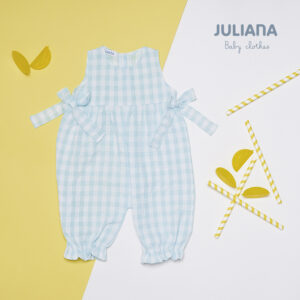 Colección Ropa Infantil Marina Prendas Mono Cuadros Azul