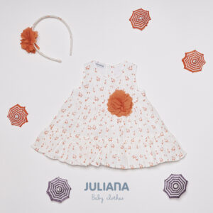 Colección Ropa Infantil Bora Prendas Vestido Patitos Volante Pompón