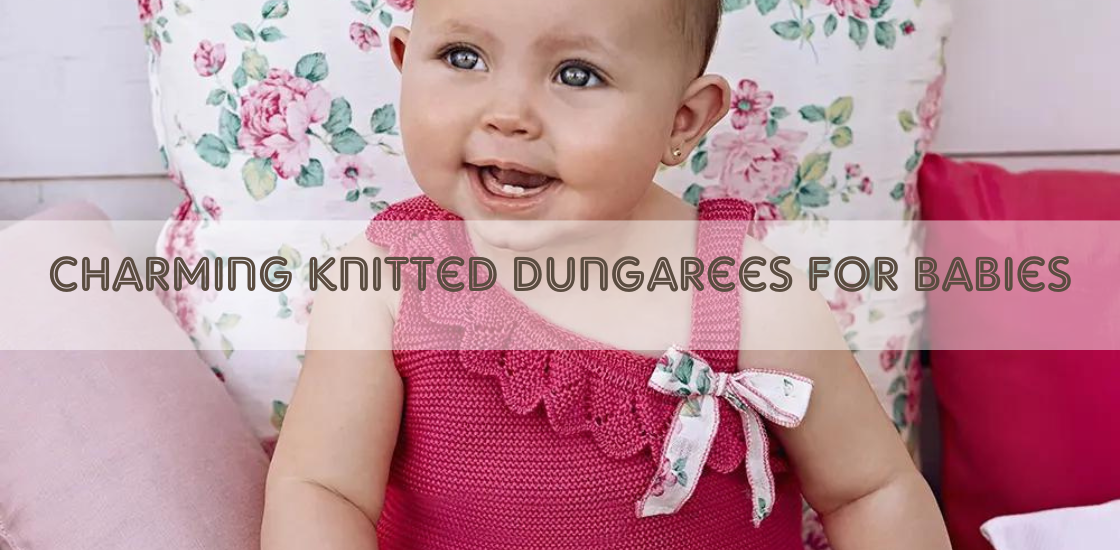 Charming knitted dungarees for babies