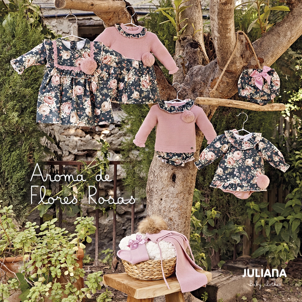 Collezione di abbigliamento per bambini Aroma de Flores Rosas