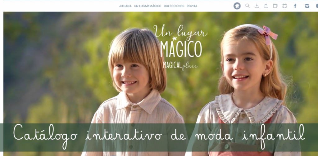 Catálogo interativo de moda infantil