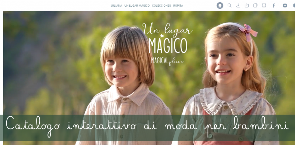 Catalogo interattivo di moda per bambini