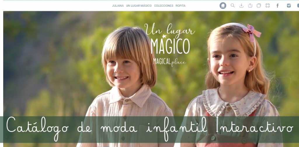 catálogo de moda infantil interactivo