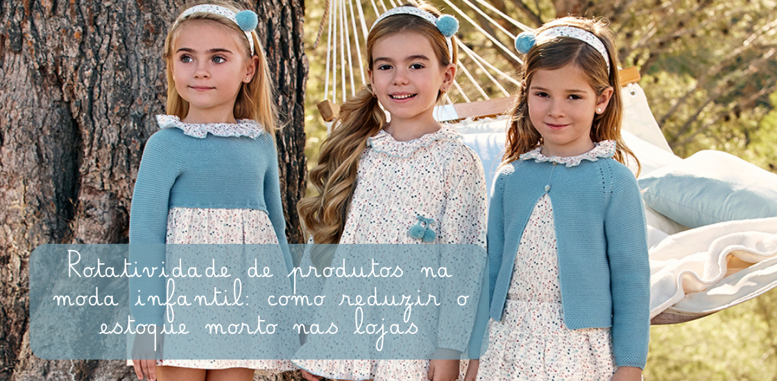 rotação de produto em moda infantil