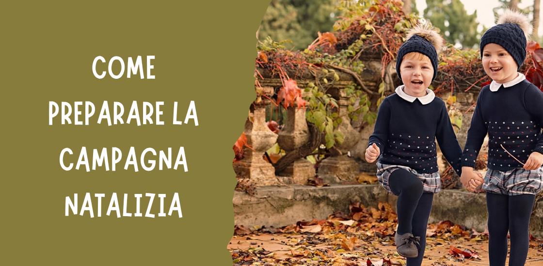 Vetrina di Natale di un negozio di moda per bambini