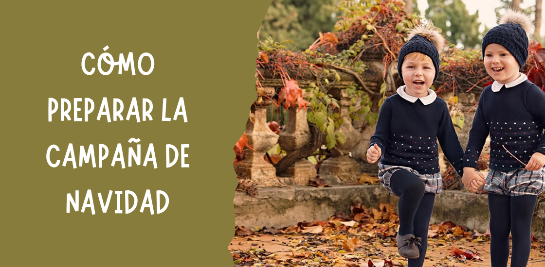 Escaparate de Navidad para tienda de ropa infantil